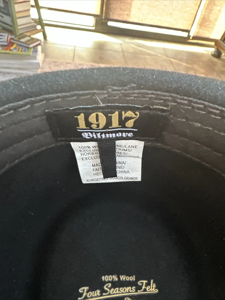 Sombrero Fedora de Lana Scala Outback Four Seasons Fieltro Negro X-Grande 1917 Biltmore Foto 4 de 4
