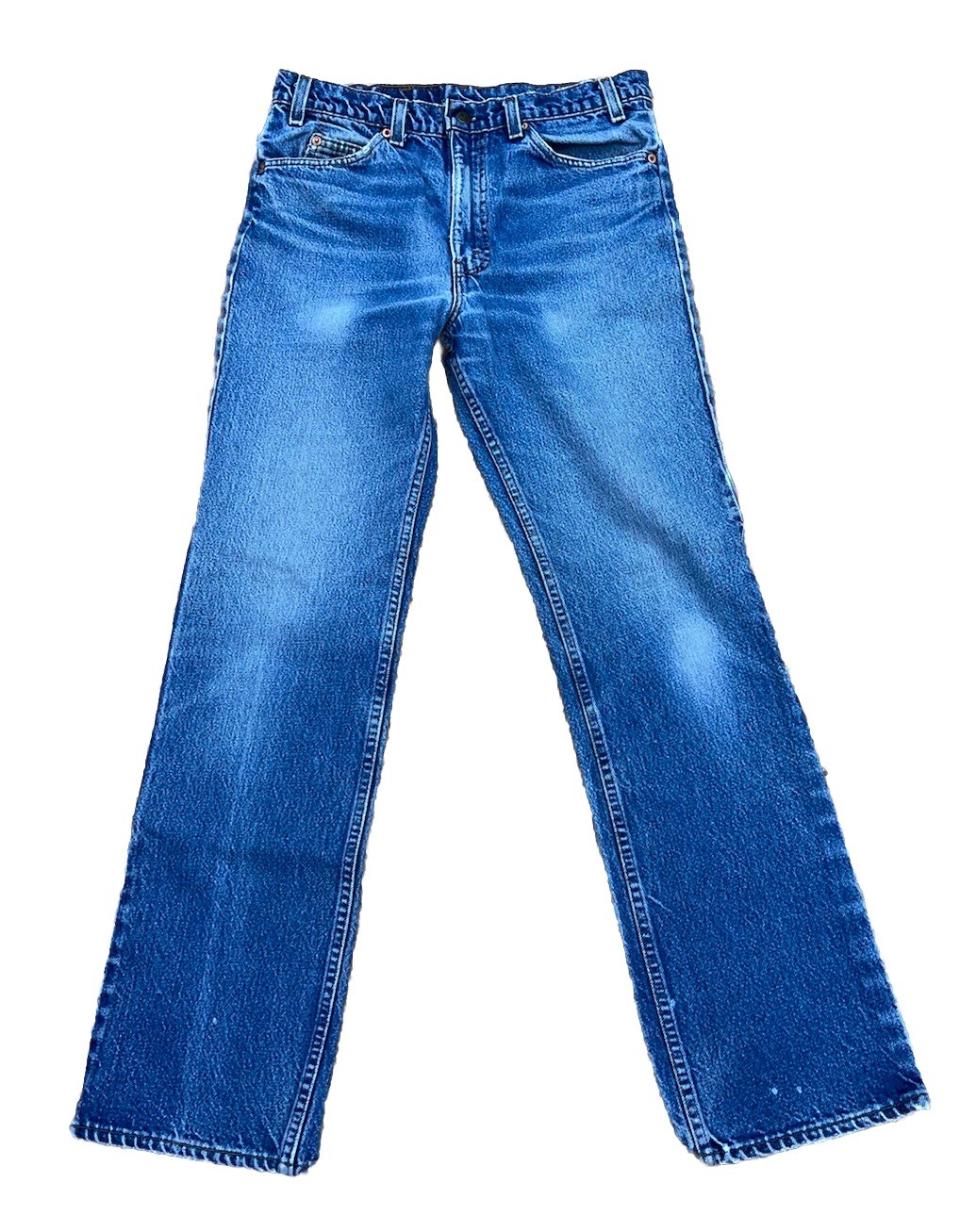 VINTAGE Levis 517 Orange Tab Jeans Mens 33x33 Blue Denim Bootcut Western Grunge