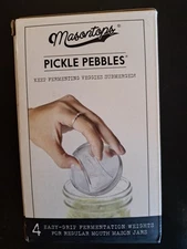 Masontops Pickle Pebble Glass Infinity Weights for Fermenting - Small/Regular
