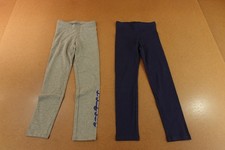 Old Navy Girls Size Small 6-7 Gray Graphic Print Navy Leggings 2 Pack NWT