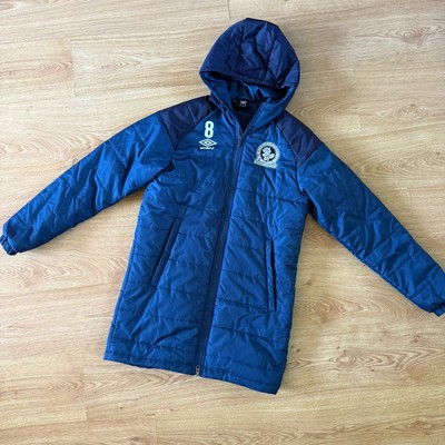 Blackburn Rovers Umbro Mens Size Small Mens Blue Padded Puffer Bench Jacket Coat
