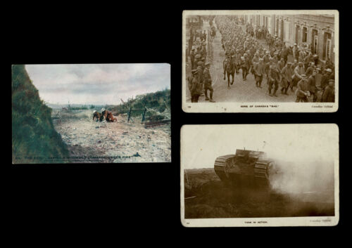 [WW I] char de photographies de front de bataille en action une partie du « sac » canadien 1917 - Photo 1 sur 2