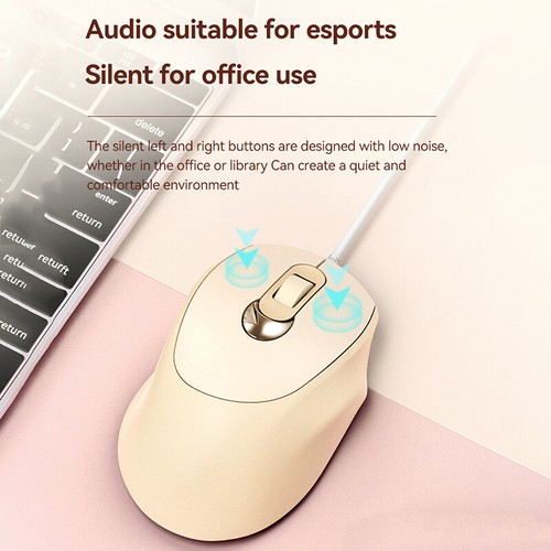 V2 Wired Mouse For Business Office Simple Universal Macaron Gaming Mouse - Afbeelding 10 van 13