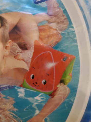 Arm Floats Inflatable Pair Armband Swim Floaties Kids age 3-6 Watermelon - Picture 4 of 6