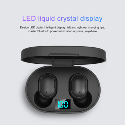 New E6s Smart Digital Display Bluetooth Headset Wireless Mini HIFI Headset Stere