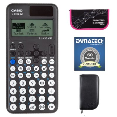 Produktbild von Casio FX-87 DE+2nd Im Set Mit Jeans-Tasche, Arbeitsheft + Garantieverlängerung – DYNATECH Exklusiv