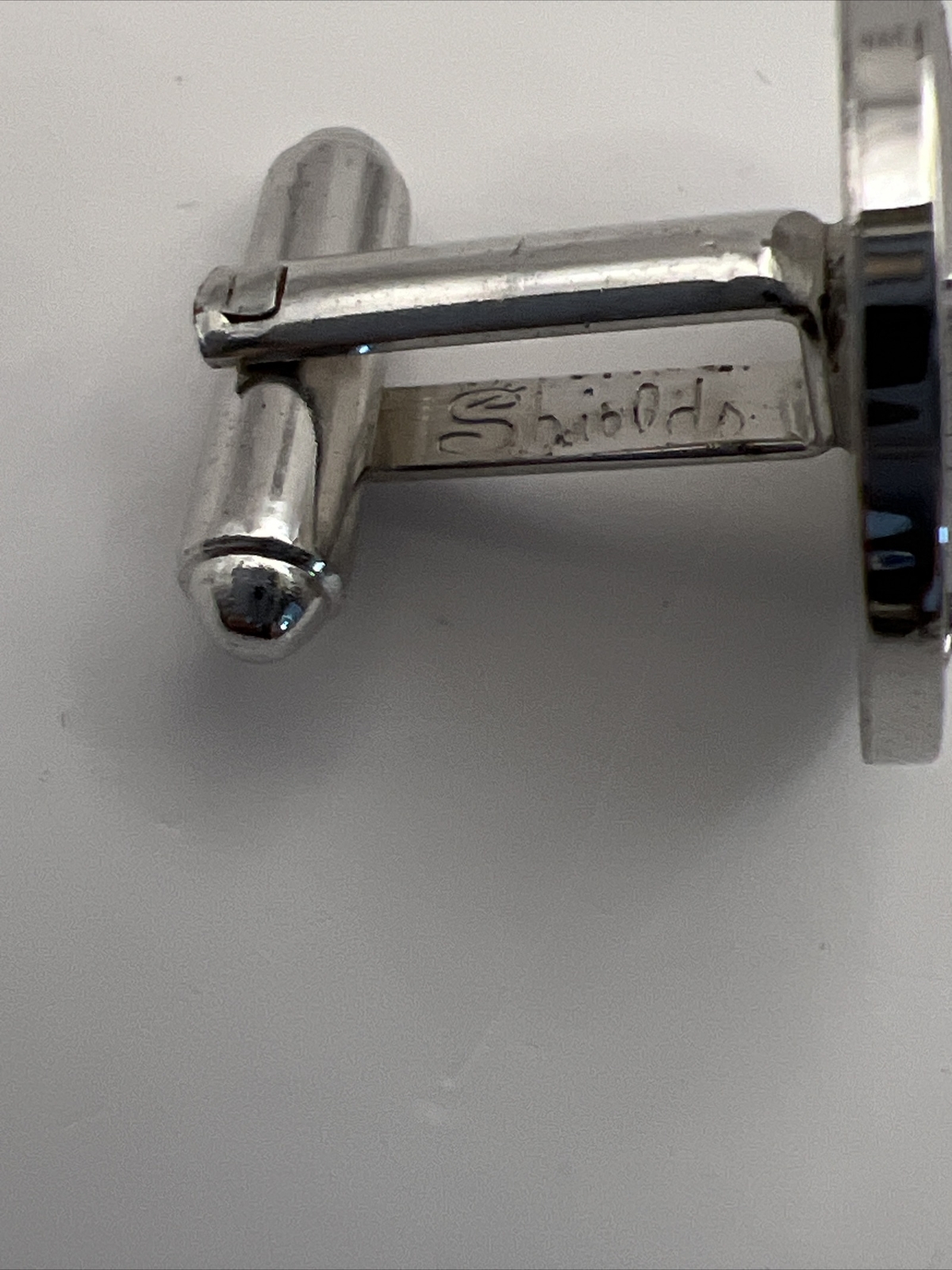 Vintage Signed SHIELDS Letter Initial "E" Cufflin… - image 5