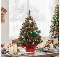 Mini Christmas Tree, 50cm Artificial Christmas Tree Tabletop Pine Tree Xmas