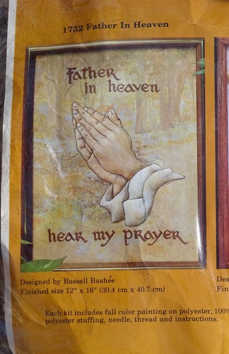 Father In Heaven Creative Circle 1752 Needlepoint Stitchery Kit Praying Hands - Picture 4 of 7