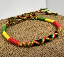 Rasta Braided Bracelet Reggae Bracelet Rastafari Bracelet Jamaican Boho Bracelet