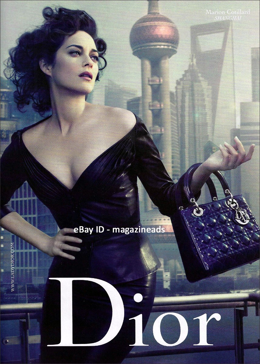 DIOR 1-Page Magazine PRINT AD Spring 2010 MARION COTILLARD Lady Dior  SHANGHAI