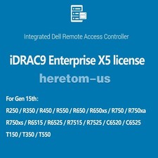 iDRAC9 X5 Enterpise License for Gen 15th R850 R750 R650 R550 R6515 R7515 R6525