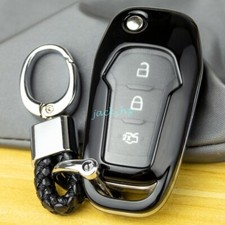 Funda abatible llavero coche llavero para Ford F150 Ecosport Explorer Ranger negra