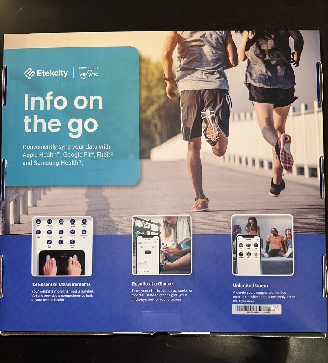 ETEKCITY SMART FITNESS SCALE POWERED BY VESYNC NEW IN BOX PLUS