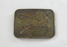 Vintage Drott Manufacturing Company Tomahawk Construction Square Belt Buckle