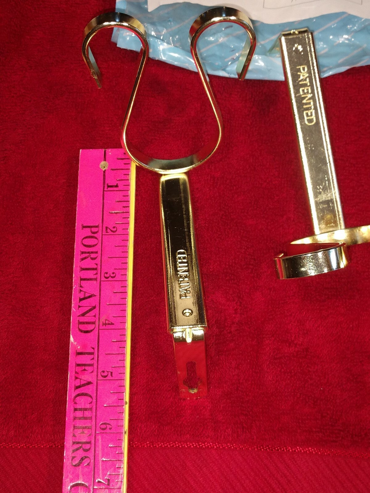 GOLD METAL SWAG HOLDER SET OF 2 SWEDEN, CLAESSON, NEW VINTAGE CURTAIN