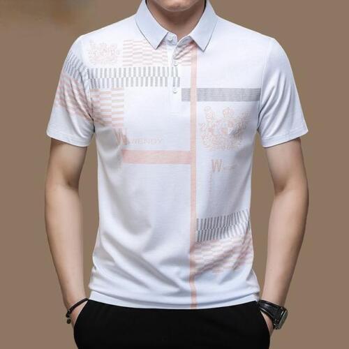 Fashion Polo Shirt for Men | Casual Loose Fit, Short Sleeve Summer Tops - Picture 26 of 39