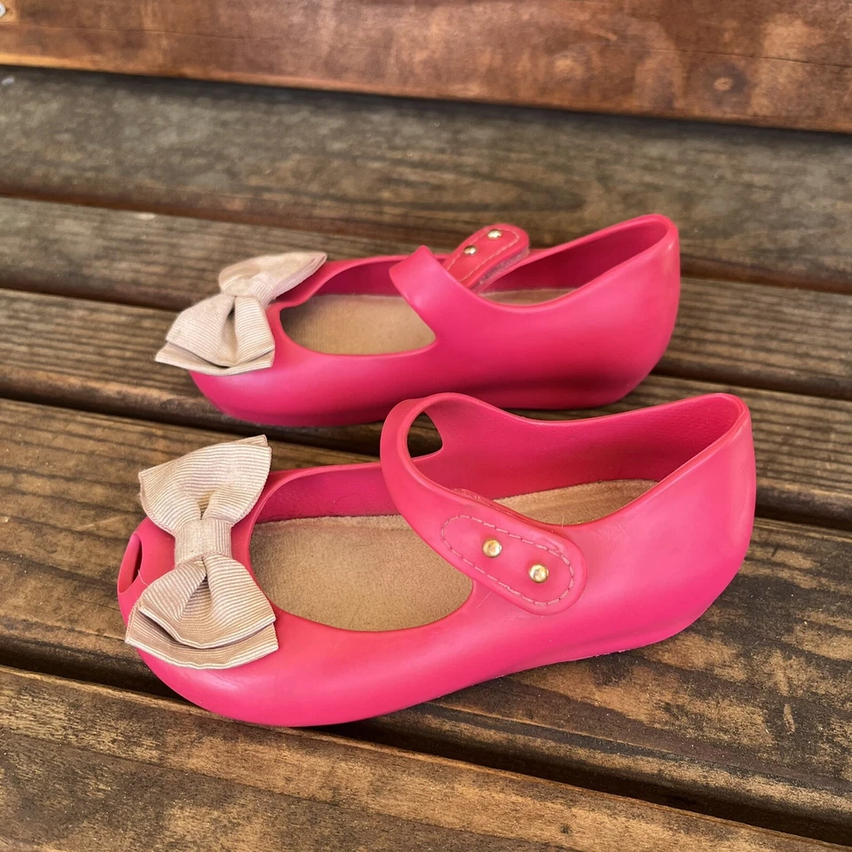 Мини Melissa розовый Ultragirl сладкий бант Мэри Джейн туфли ребенка ясельного возраста девочек размер 8 - Изображение 2 из 4