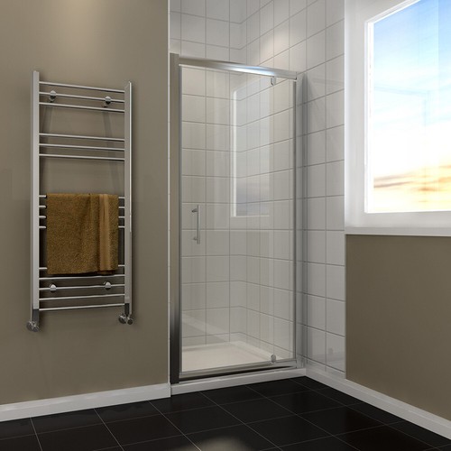 Bathroom Bi fold Sliding Pivot Shower Doors Enclosure Frameless 6mm/8mm Glass - Picture 34 of 55