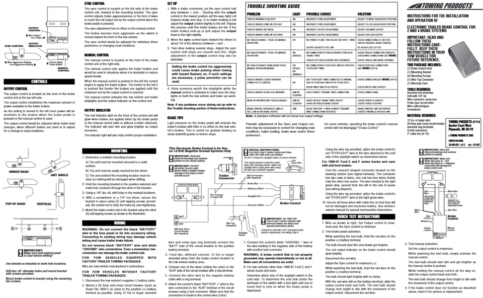 Control de frenos de remolque eléctrico módulo de frenos controlador de caja eje 1-2 Foto 2 de 2