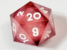 🌸Pink Liquid Core 35mm Chonk d20 | 💀 TPK | Dungeons & Dragons DnD Dice