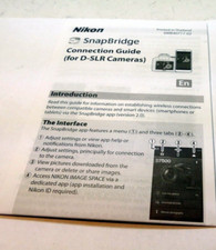 Nikon Snap Bridge software connection Manual GUIDE