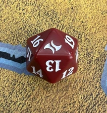 Magic the Gathering Fate Reforged D20 Spindown Life Counter Die - Red/White