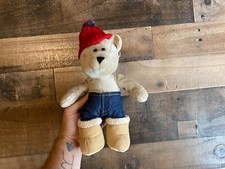 Starbucks Plush Bear VTG 2006 Bearista 11" Stuffed Beans Pom Hat Boots Coffee