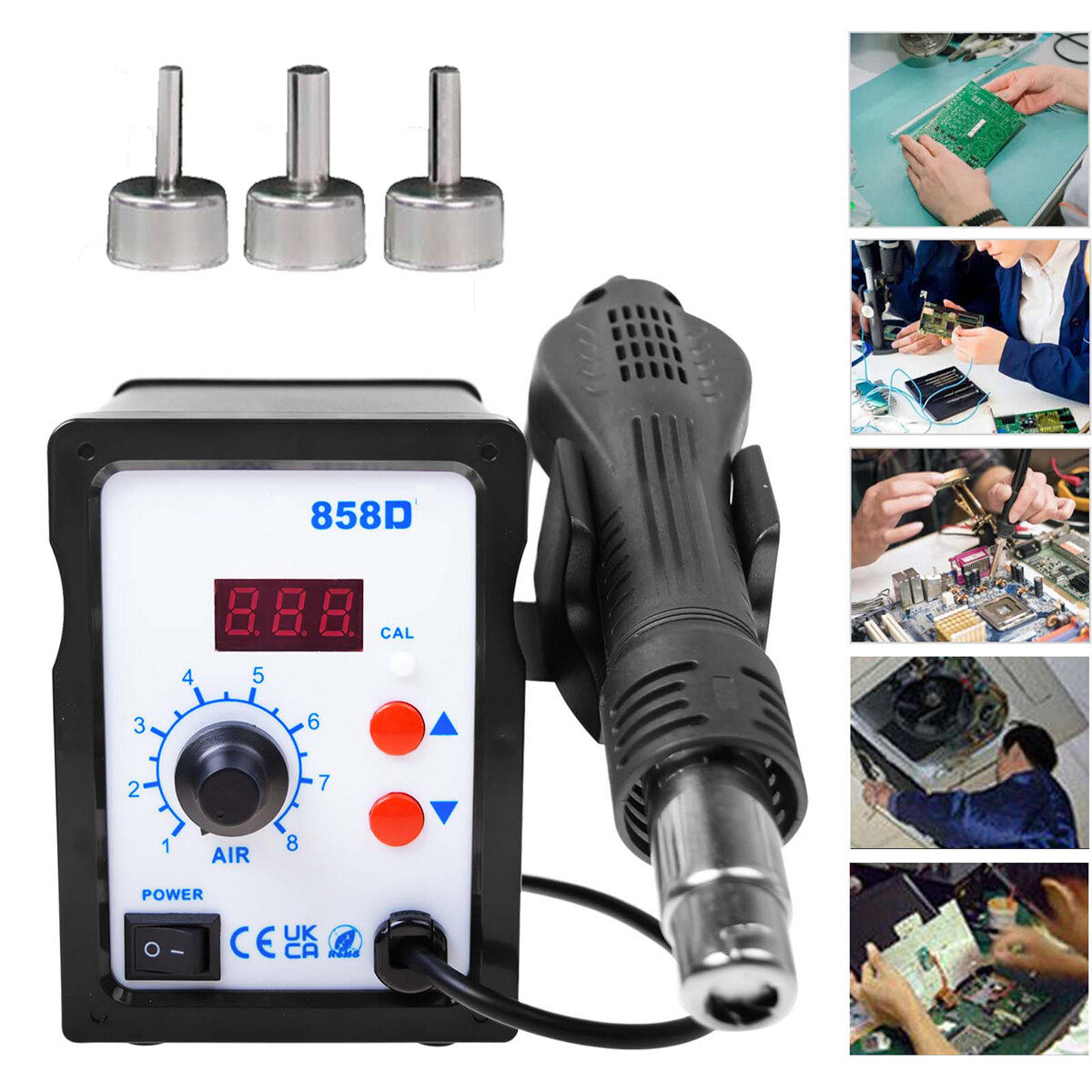 858D SMD Hot Air Rework Station HeißLuft LöTstation Solder Soldering LöTen 700W