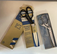 Pinking Shears Two Pair Vintage 1 Eversharp 600 and 1 Wiss CB-9 Original Package
