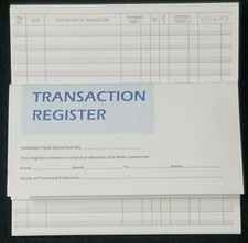 Checkbook Transaction Registers 2021 2022 2023 Bank Deposit Debit Book Record