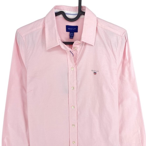 GANT Rosa Elasticizzato Camicia Oxford Taglia Eu 34 UK 6 USA 4 - Foto 2 di 12