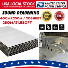 80"x39" Sound Deadener Car Insulation Automotive Heat Shield Self-adhesive 10mm