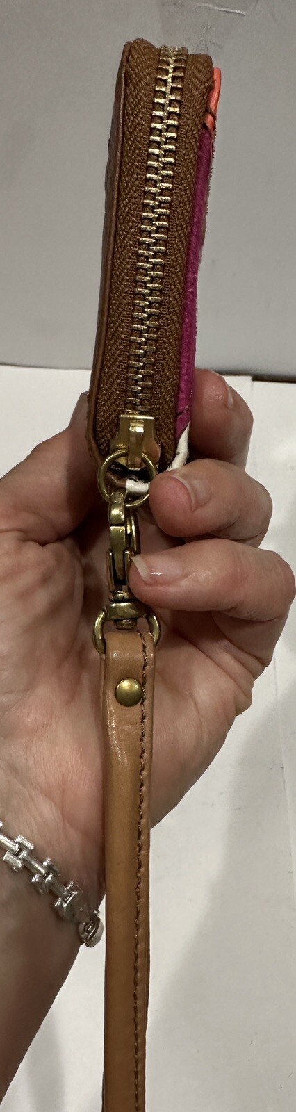 Fossil Amanda Patchwork Leather Zip Around Clutch… - image 8