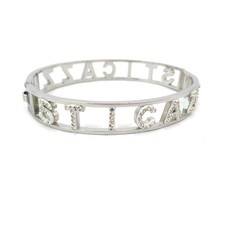 Bracciale Sticazzi Acciaio Inox Rigido da Donna con Scritta Zirconi Braccialetto