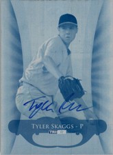 2010 TriStar Pursuit TYLER SKAGGS #16 Autograph Rookie Auto Press Plate 1/1