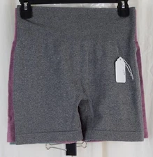 YR.Lover Women's High Waisted Yoga Shorts 3 Pieces Grey Pink Green Size Large