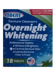 4PK  IODENT DENTURE CLEANSERS OVERNIGHT WHITENING COMPARE TO POLIDENT