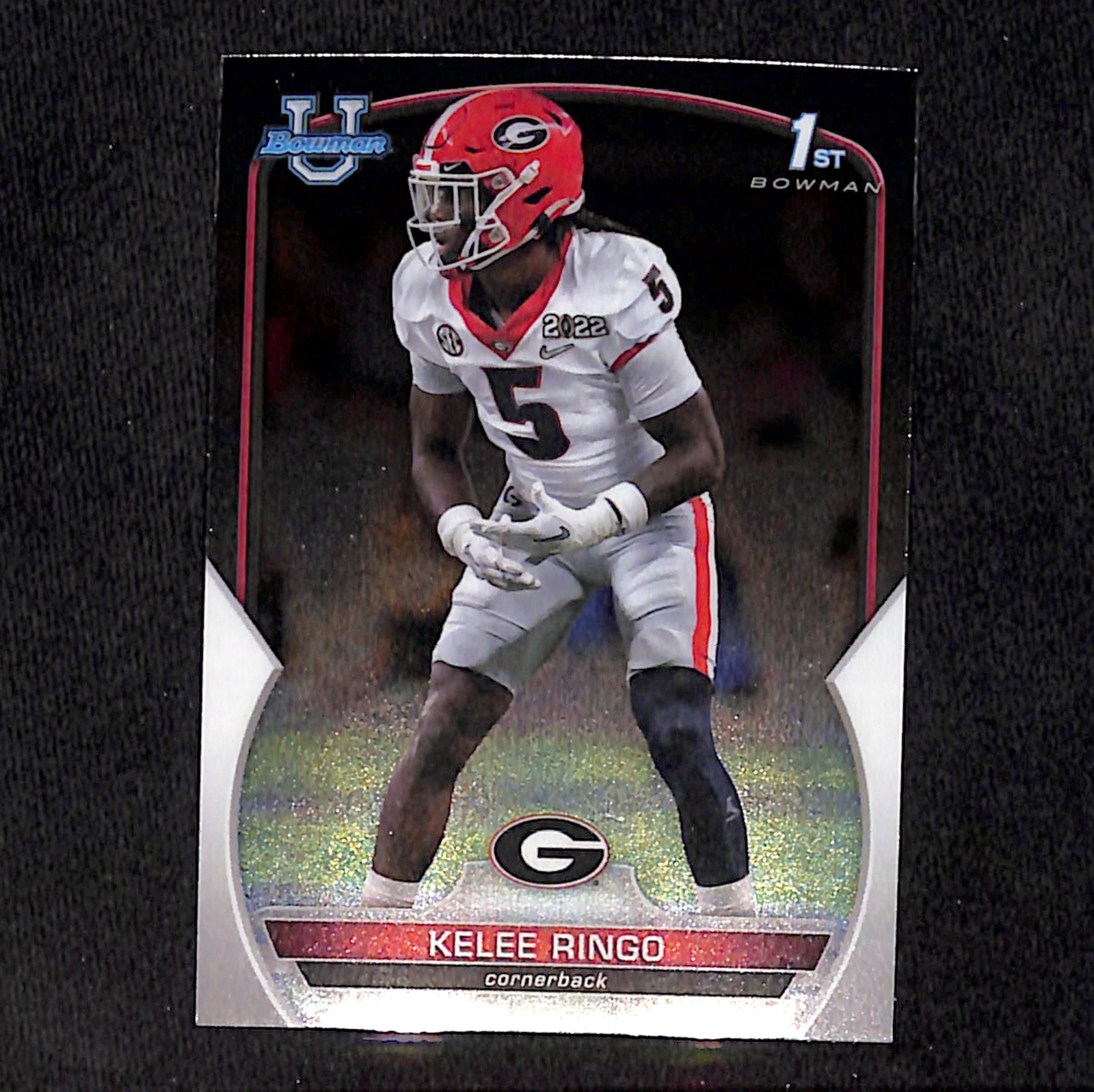 Kelee Ringo 2022 Bowman University Chrome #68 Georgia Bulldogs