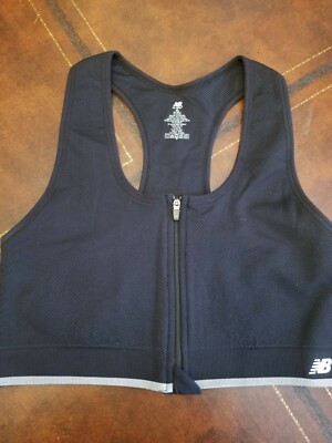 euc NB New Balance sz XL sports bra zipper back closure black