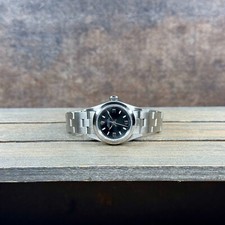 Rolex Ladies Oyster Perpetual w/ Paper 25mm Black Index Arabic Dial Smooth 67180 5