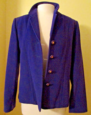 Vtg.nwot ~ Viyella Purple Blazer Jacket Size 12 Uk ( 8 U.s.) Wool & Angora
