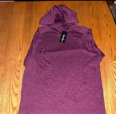 WALTER HAGEN MENS PERFORMANCE LIGHTWEIGHT CRANBERRY GOLF HOODIE NWT $75