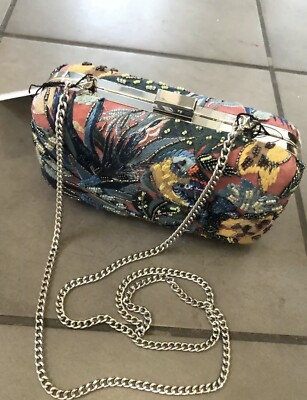 Zara Rare Handmade Tropical Beaded Minaudière Mini Shoulder