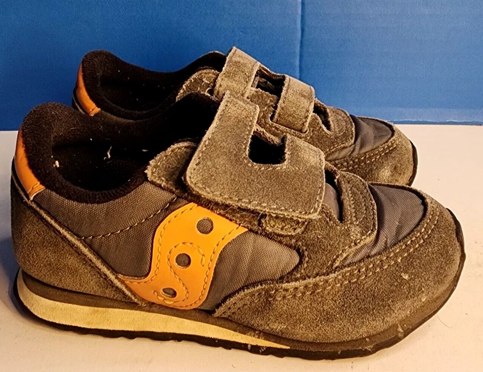 Saucony Jazz Low Pro Grey Suede Kids Sneakers Size 8M - Image 3 of 4