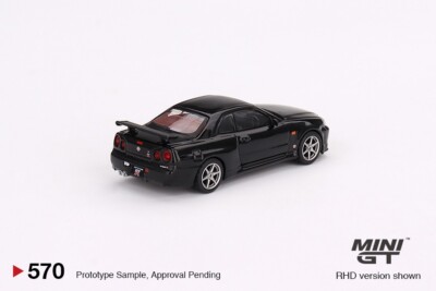 Mini GT Nissan Skyline GT-R R34 V-Spec Black 1:64 Scale Mijo | eBay
