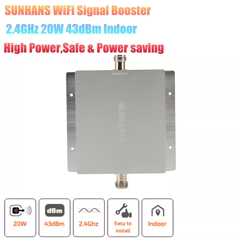 SUNHANS Enterprise WiFi Indoor Signal Booster 20W 2.4G 43dBm Wireless Amplifier