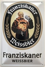 Blechschild 40 x 30 cm Franziskaner Bier