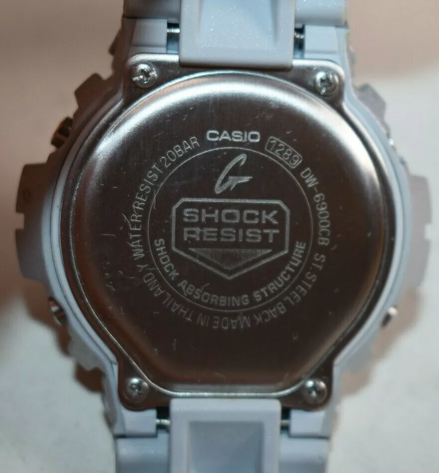 Casio G Shock DW-6900CB-8 Silver Strap Pink/Silver Men's Watch NEW BATTERY!