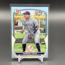 2023 Bowman Paper Base Sky Blue #BP-135 Roderick Arias /499 Yankees (IYC1110)